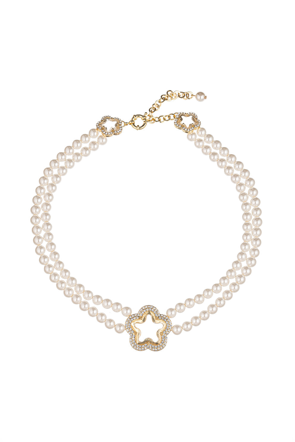 Yasmin Shell Pearl Beaded Statement Necklace