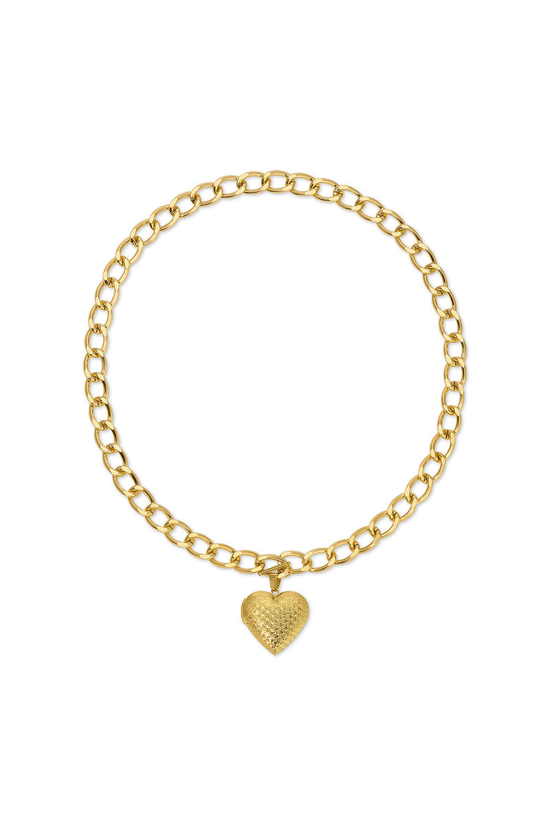 Charlene Heart Pendant Drop Necklace