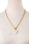 Evelyn Pink Heart Pendant Necklace