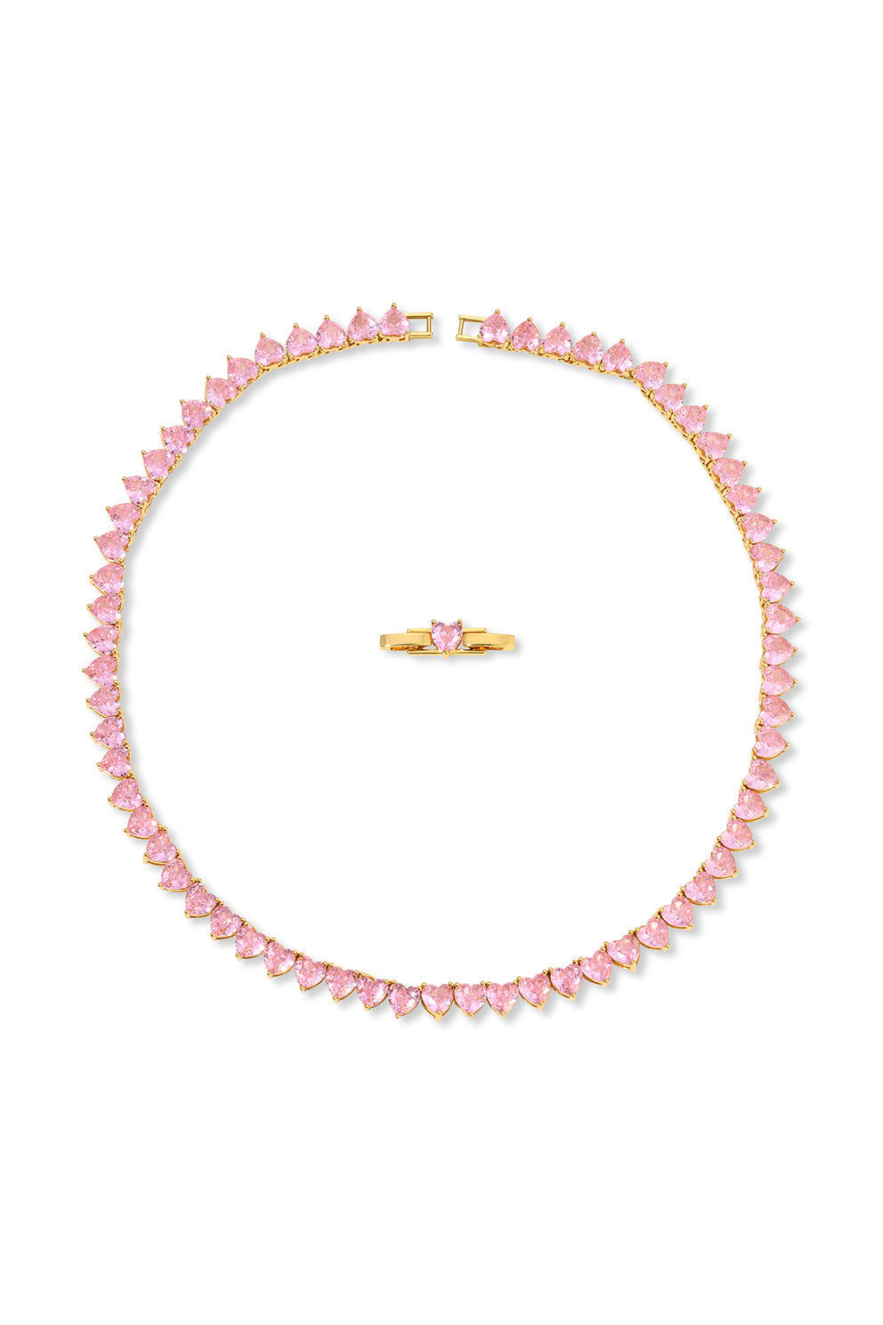 Nasrin Pink CZ Collar Necklace