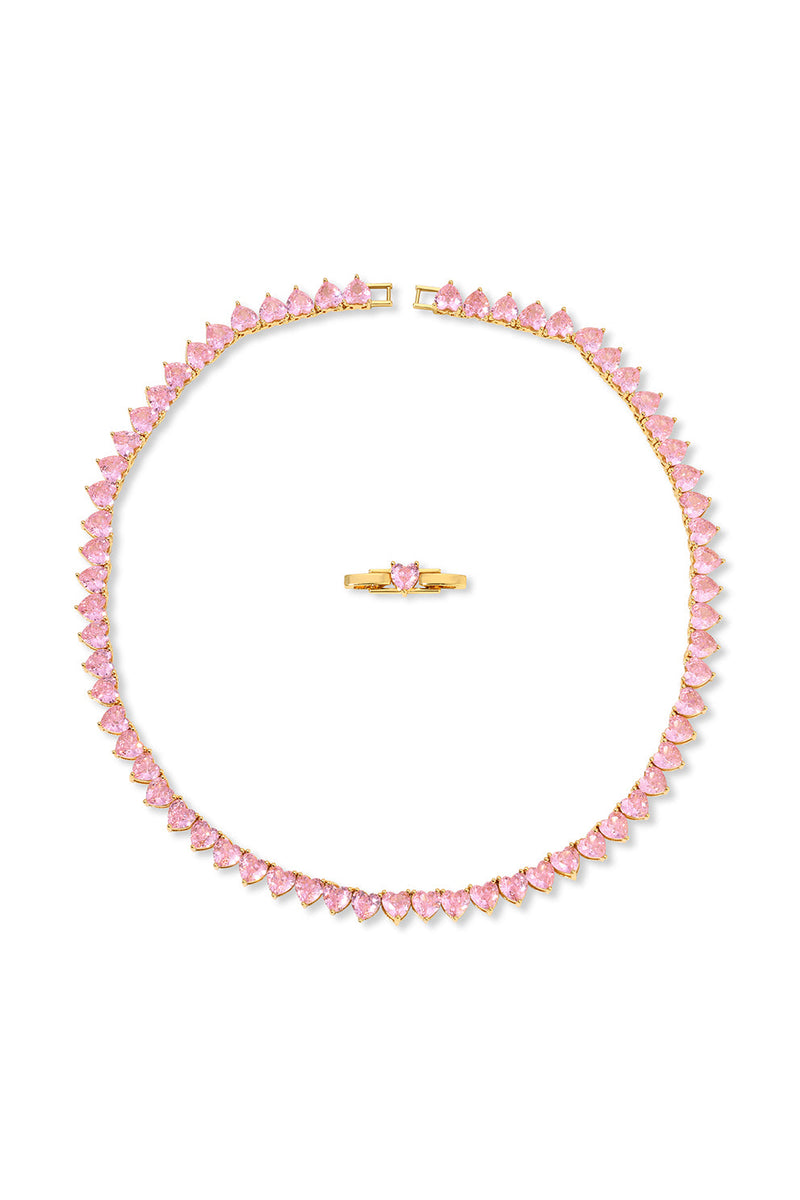 Nasrin Pink CZ Collar Necklace