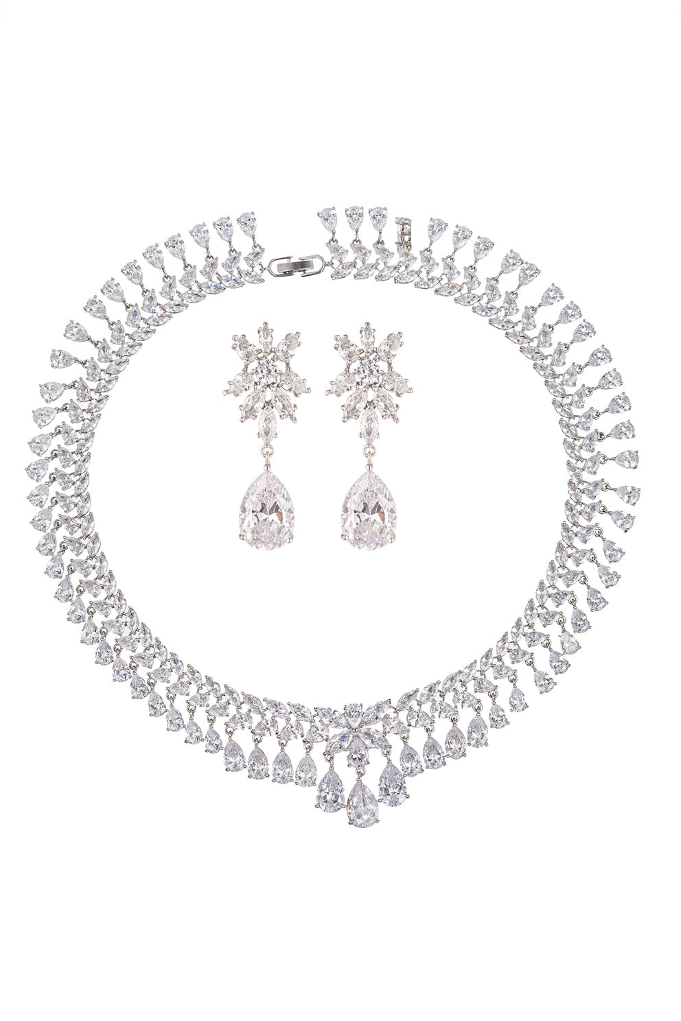 Hazel Cubic Zirconia Necklace and Earring Set