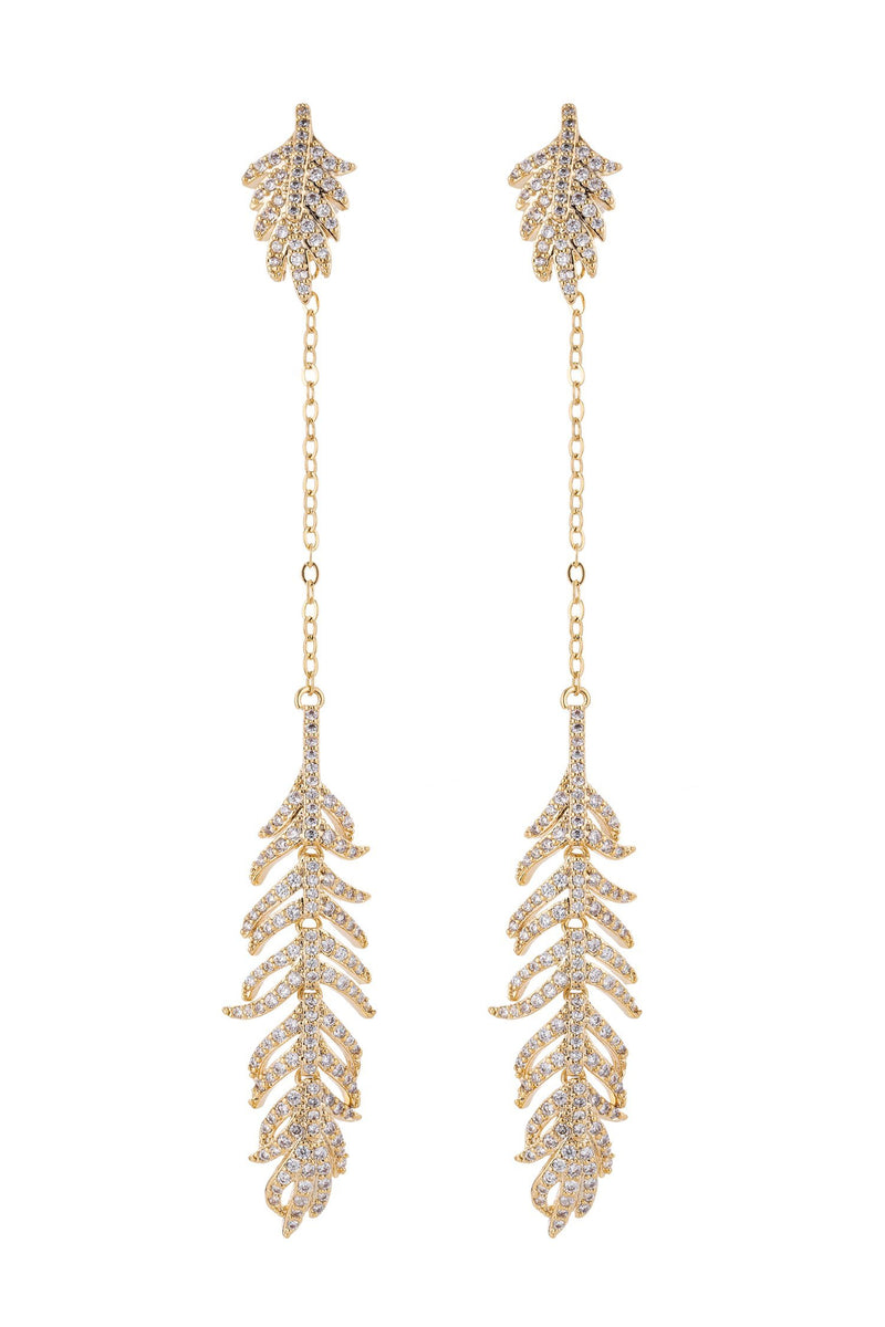 Feather Drop Earrings