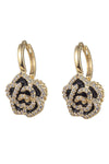 Emily Blue Rose CZ Earring