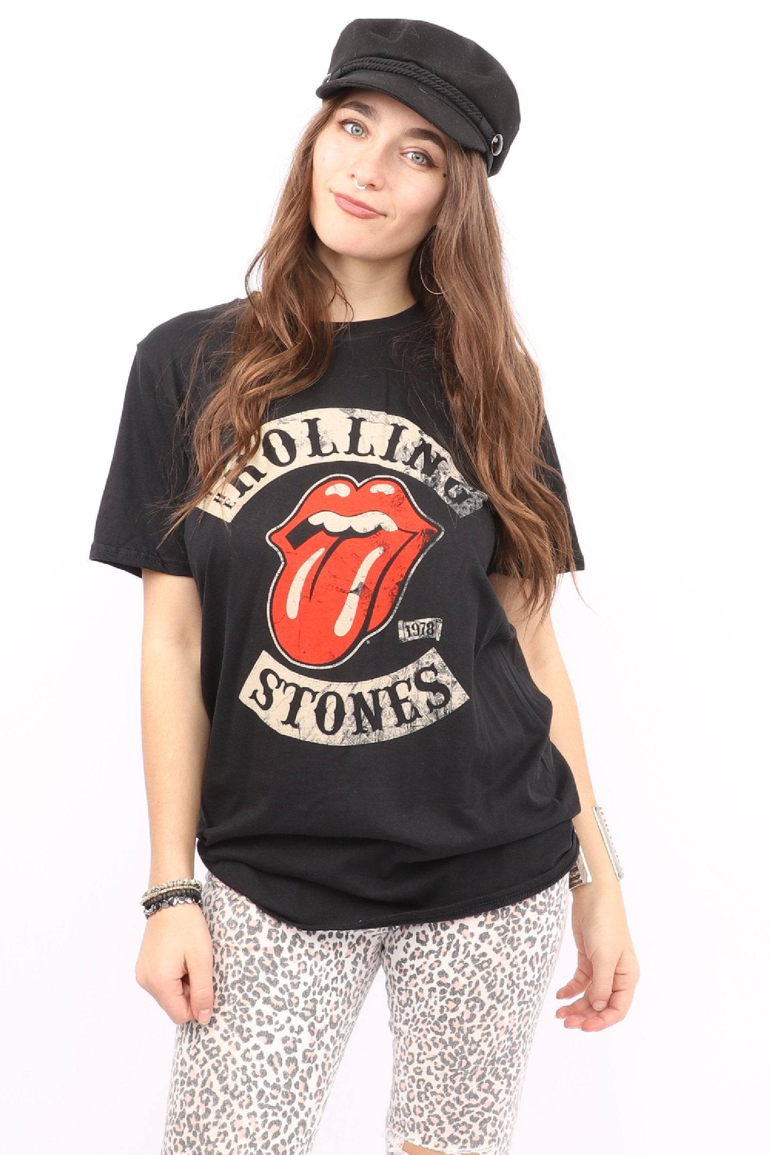 - T-Shirt Stones Tongue Rolling - Candy Angeles Logo \'78 Black – Eye Tour Los
