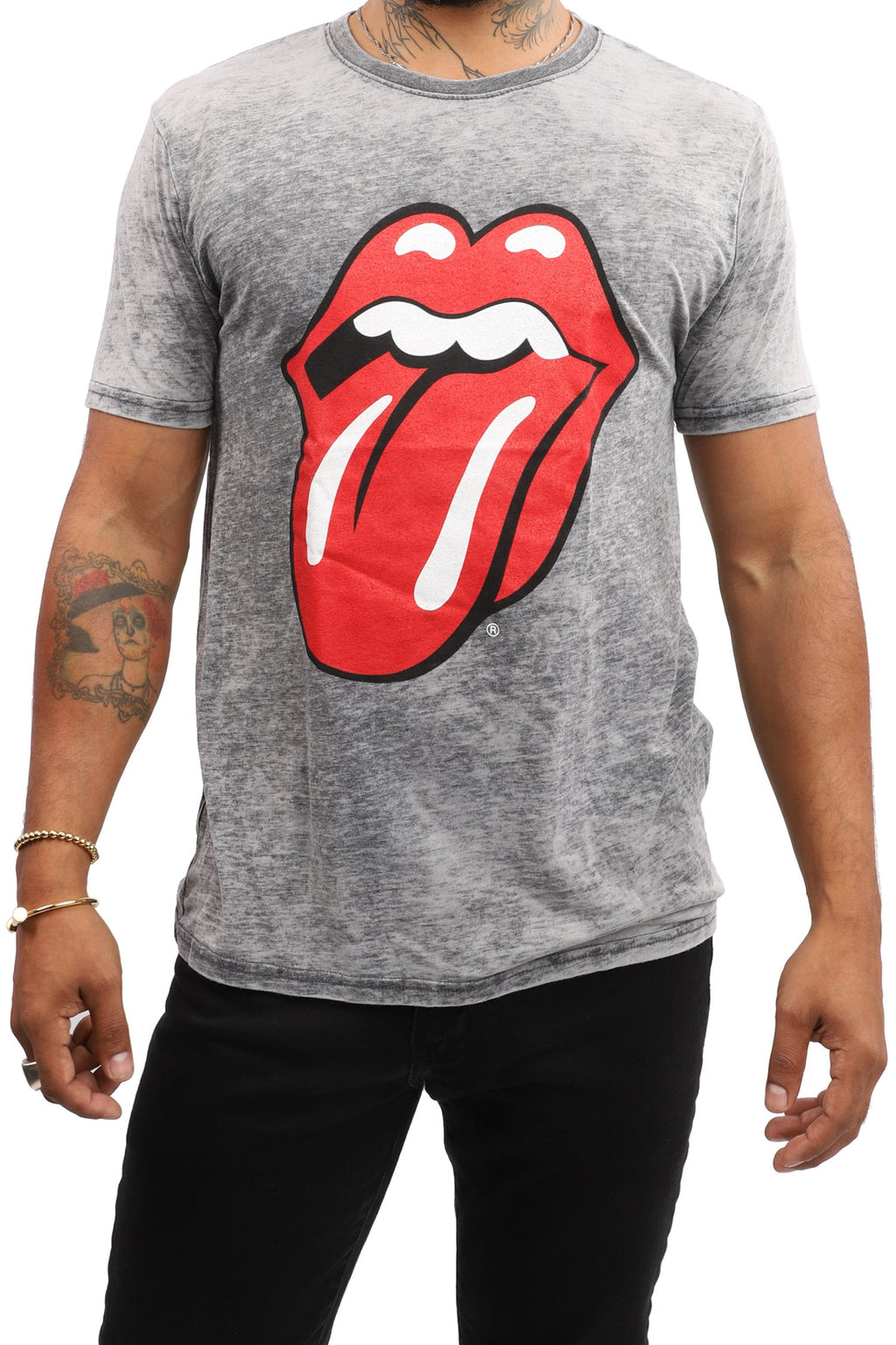 Rolling Stones Angeles T-Shirt Logo Tongue Los Grey – - Eye - Candy